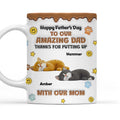 Custom Father's day Birthday Gifts For Cat Dad, Cat Lovers • Thank You For All Things Cat Dad - Personalized 3D Inflated Effect Mug
