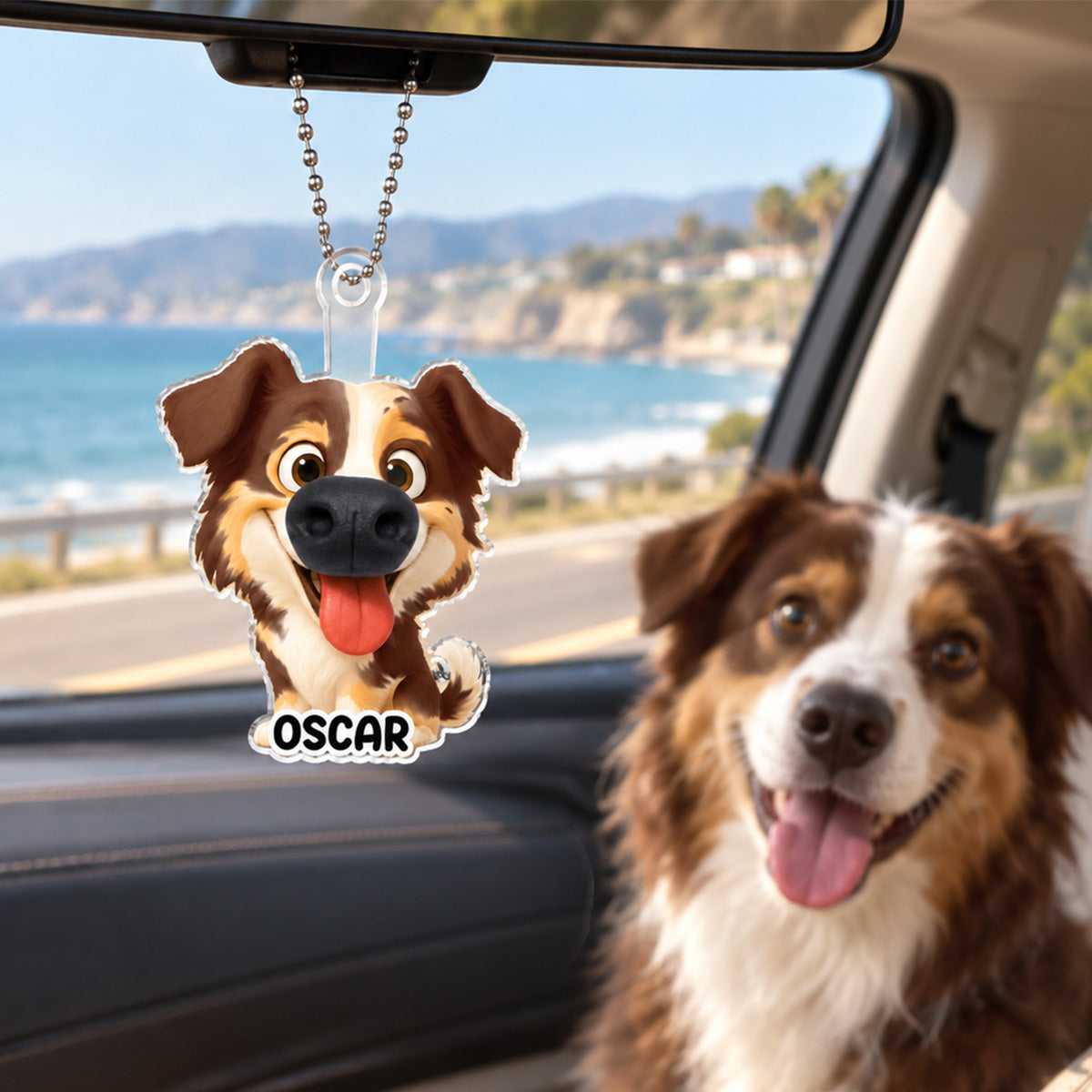 Boop My Nose - Personalized Nose Squishy Acrylic Car Ornament
