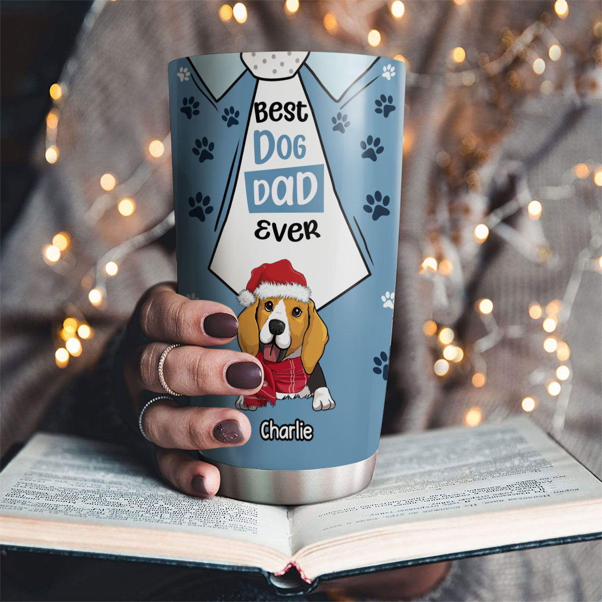 We Love You Best Dog Dad - Personalized Tumbler