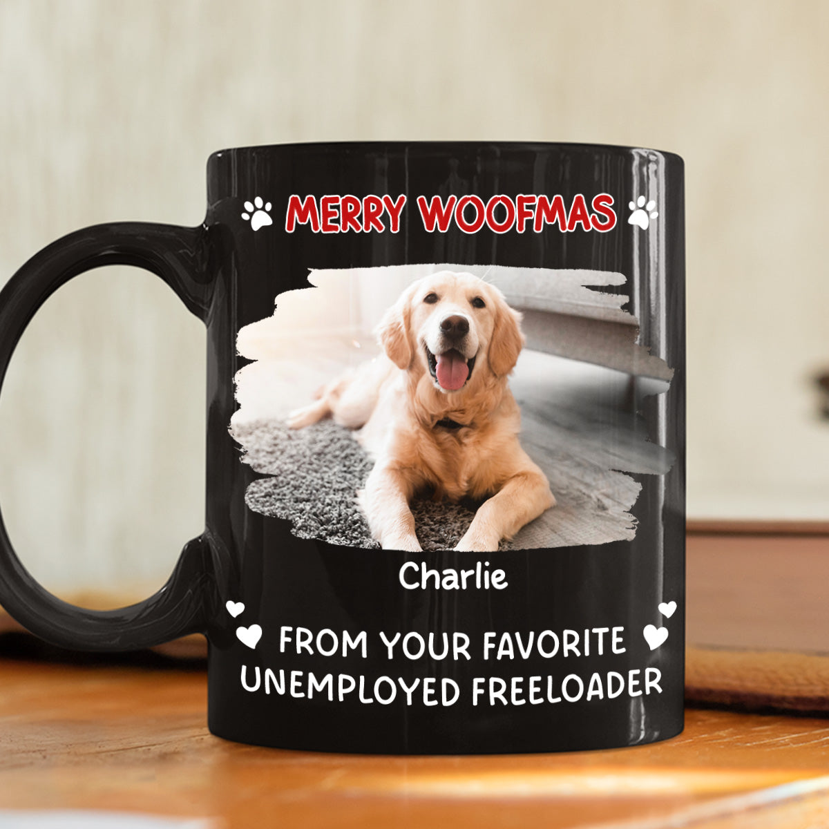 Custom Photo Christmas Birthday Gifts For Dog Lovers • Your Lovely Son Photo - Personalized Coffee Mug