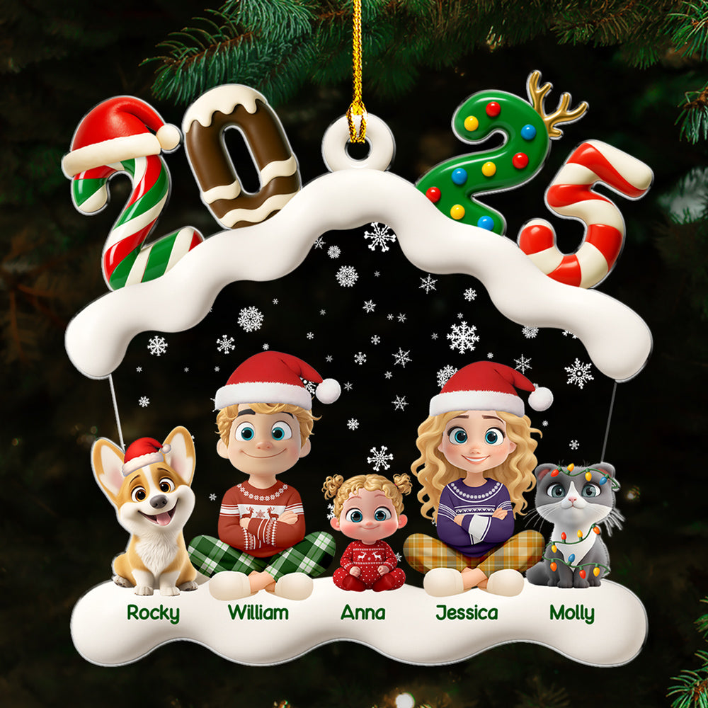 Home Sweet Home Family - Personalized Acrylic Ornament