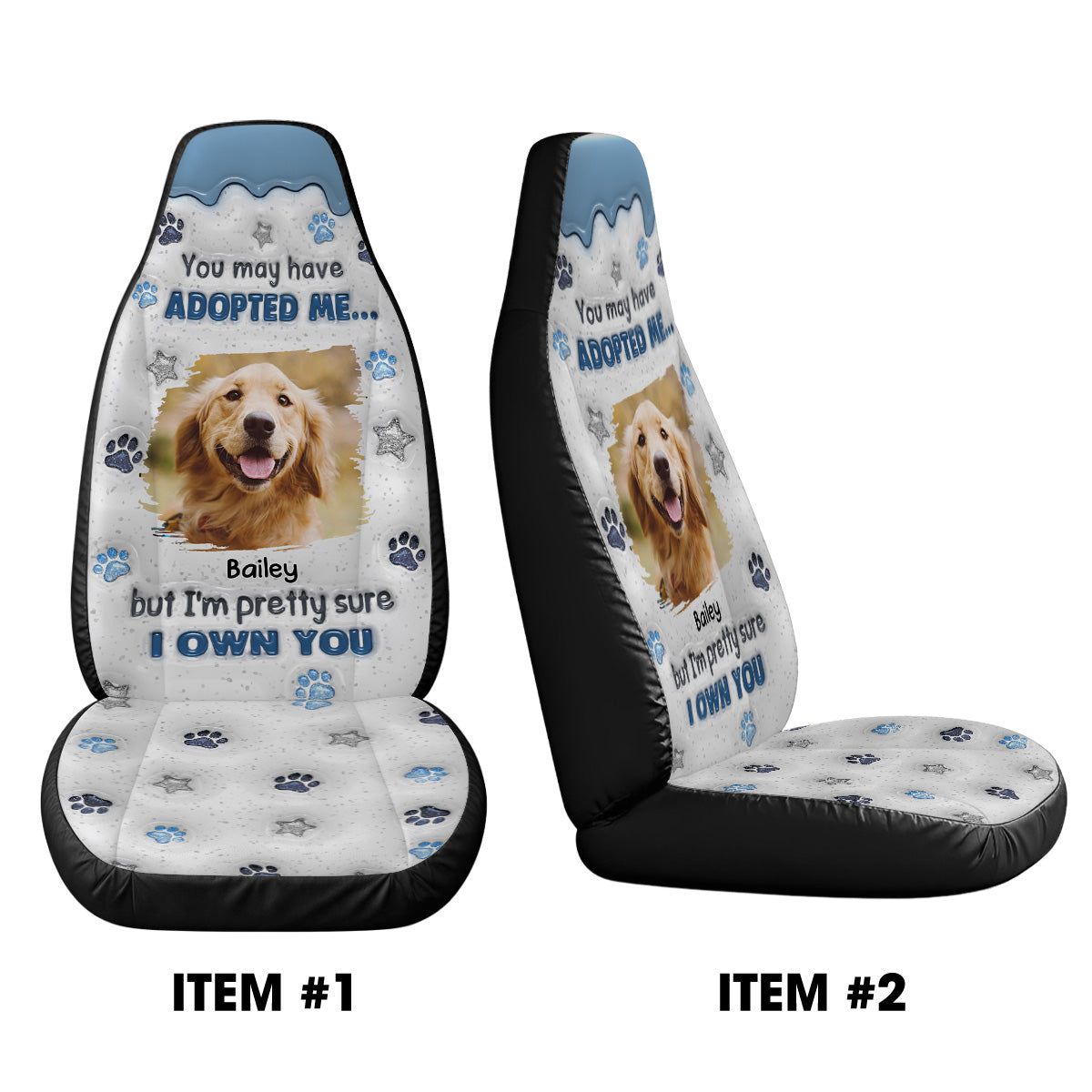 You May Have Adopted Photo - Personalized Car Seat Cover