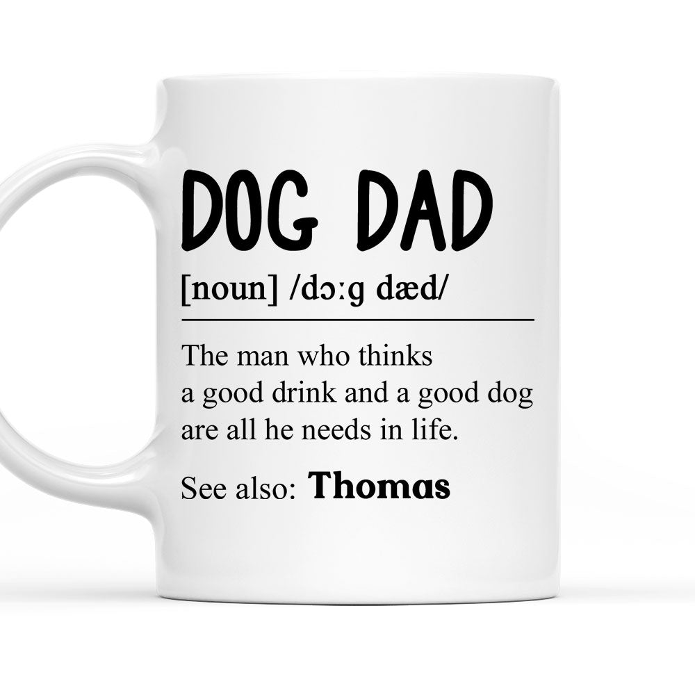 Custom Christmas Birthday Gifts For Dog Lovers • Dog Dad Mom Definition - Personalized Coffee Mug