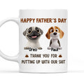 Custom Father's day Birthday Gifts For Cat Dad, Cat Lovers • Putting Up With My Shit Daddy - Personalized Coffee Mug