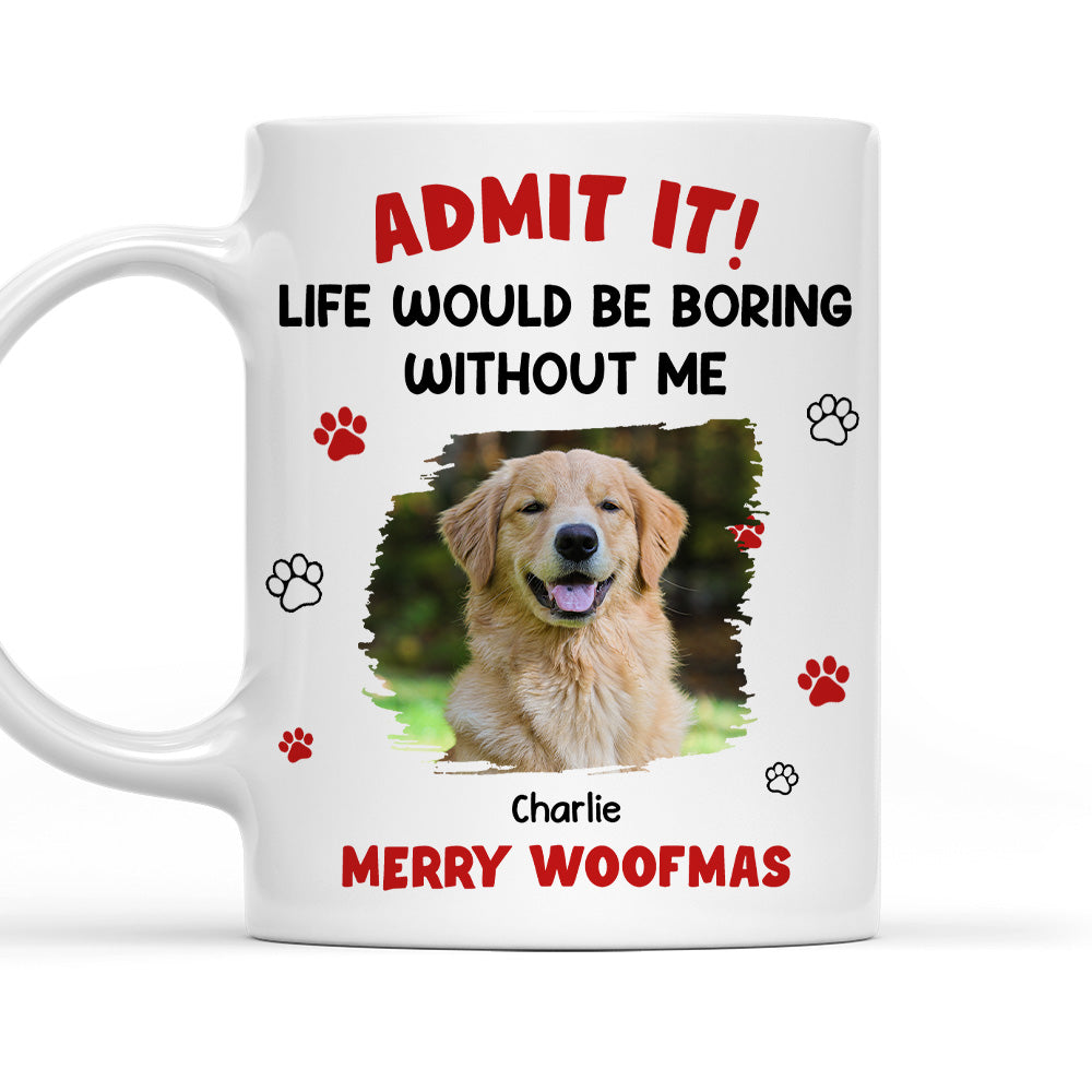 Custom Photo Christmas Birthday Gifts For Dog Lovers • Admit Cartoon Photo - Personalized Coffee Mug