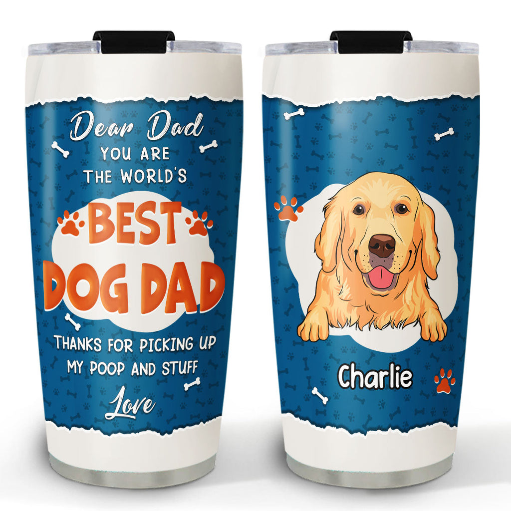 Custom Christmas Birthday Gifts For Pet Lovers • Thank For Picking Up My Poo And Stuff - Personalized Tumbler