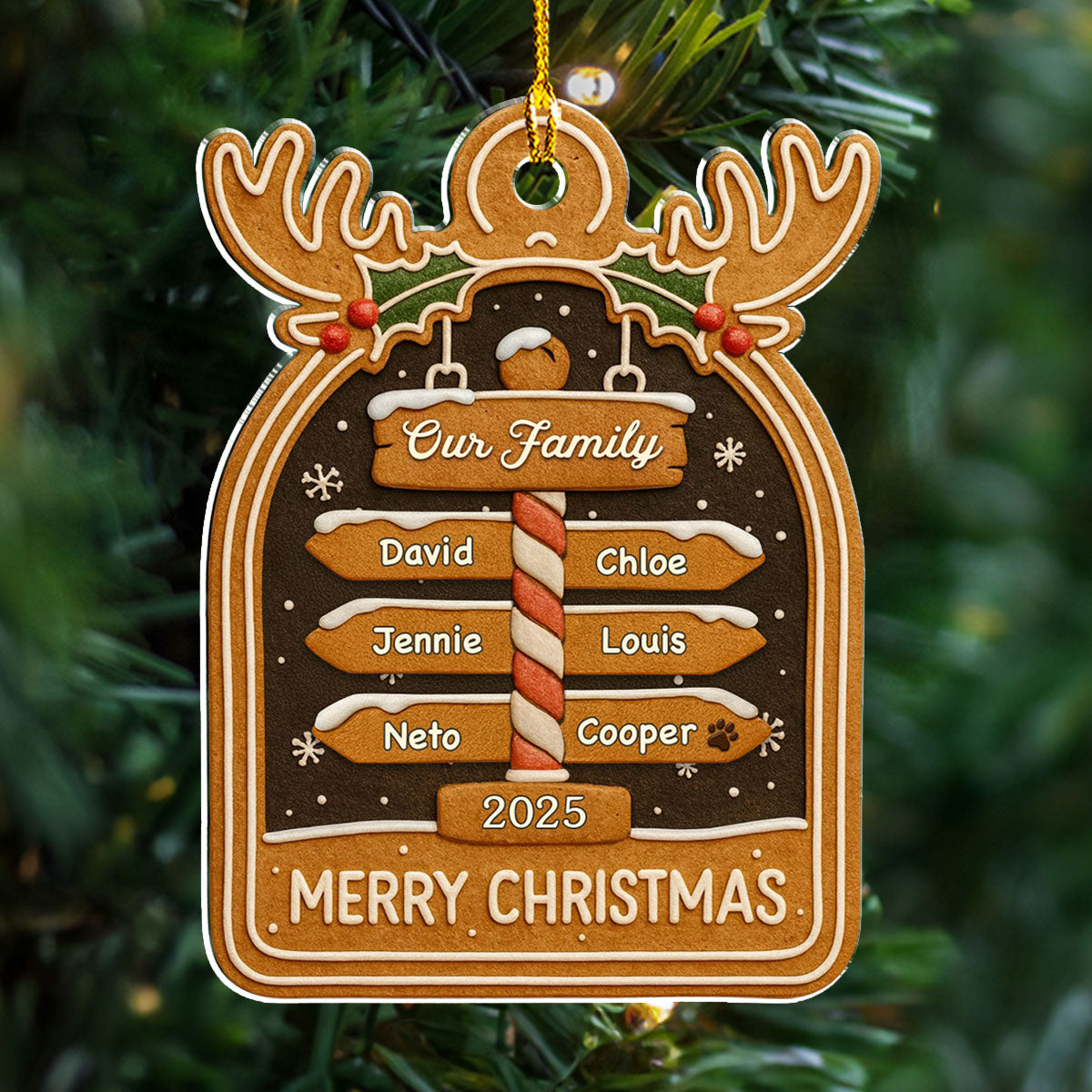 Cozy Holiday - Personalized Acrylic Ornament