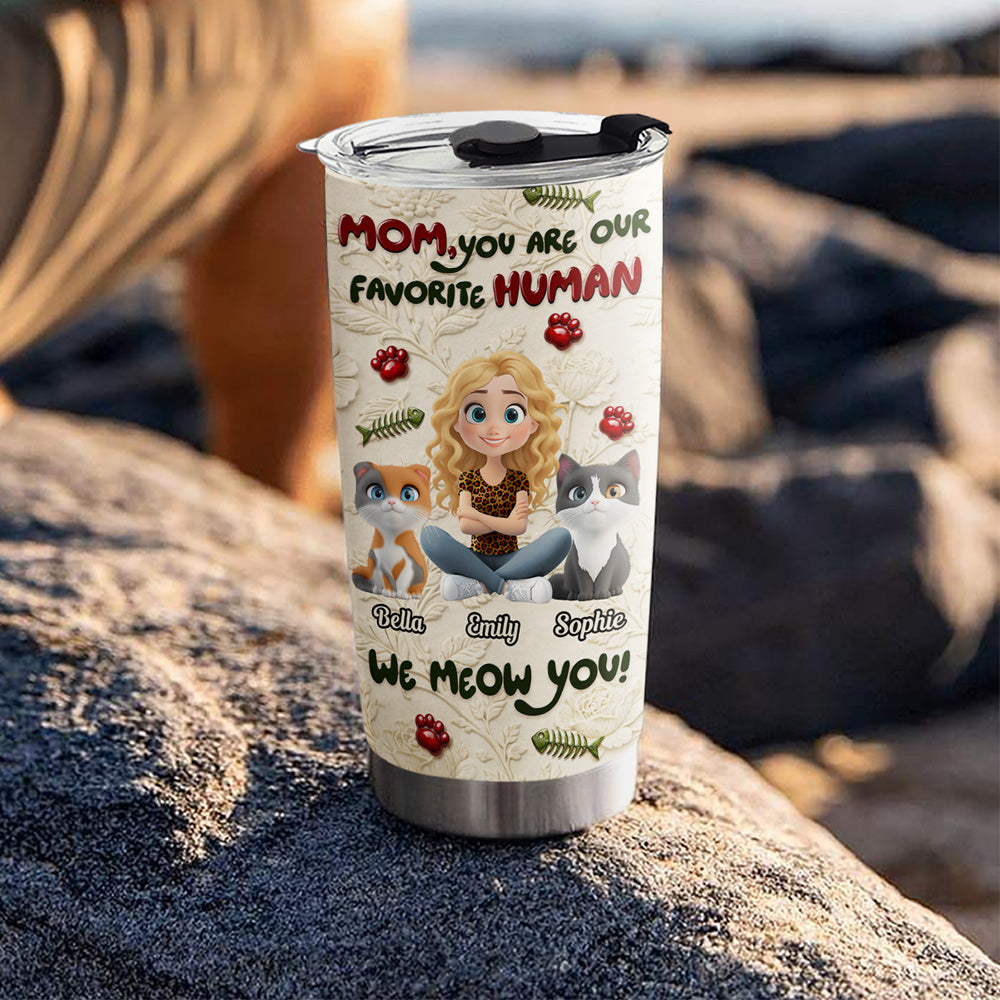 Custom Christmas Birthday Gifts For Cat Lovers • We Meow You - Personalized 3D Effect Tumbler