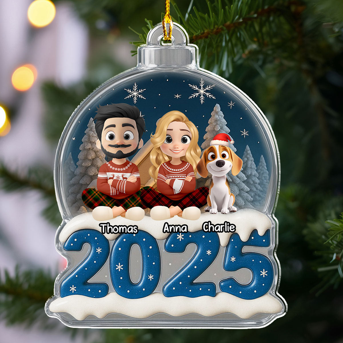 Custom Christmas Decor Home Birthday Gifts For Dog Lovers • We And Our Dog This Year - Personalized Acrylic Ornament
