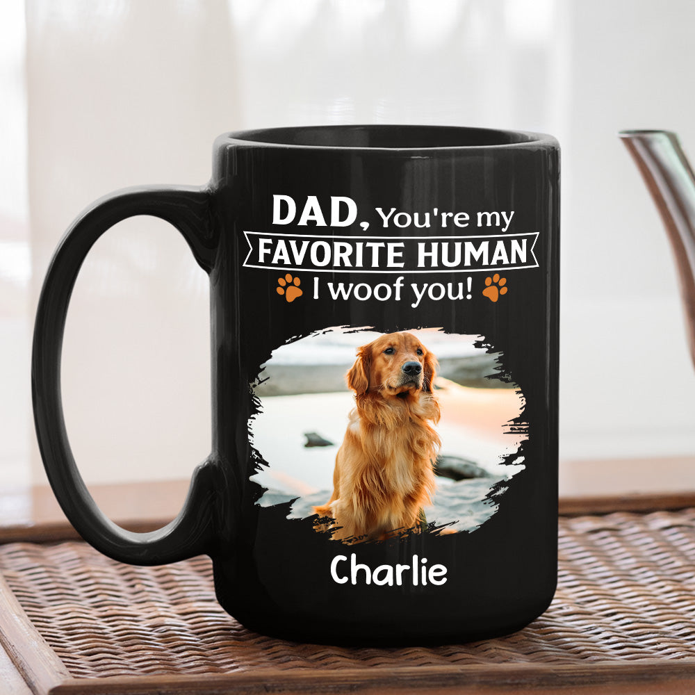Custom Photo Christmas Birthday Gifts For Dog Lovers • Favorite Human Of Dog Butt Photo - Personalized Coffee Mug