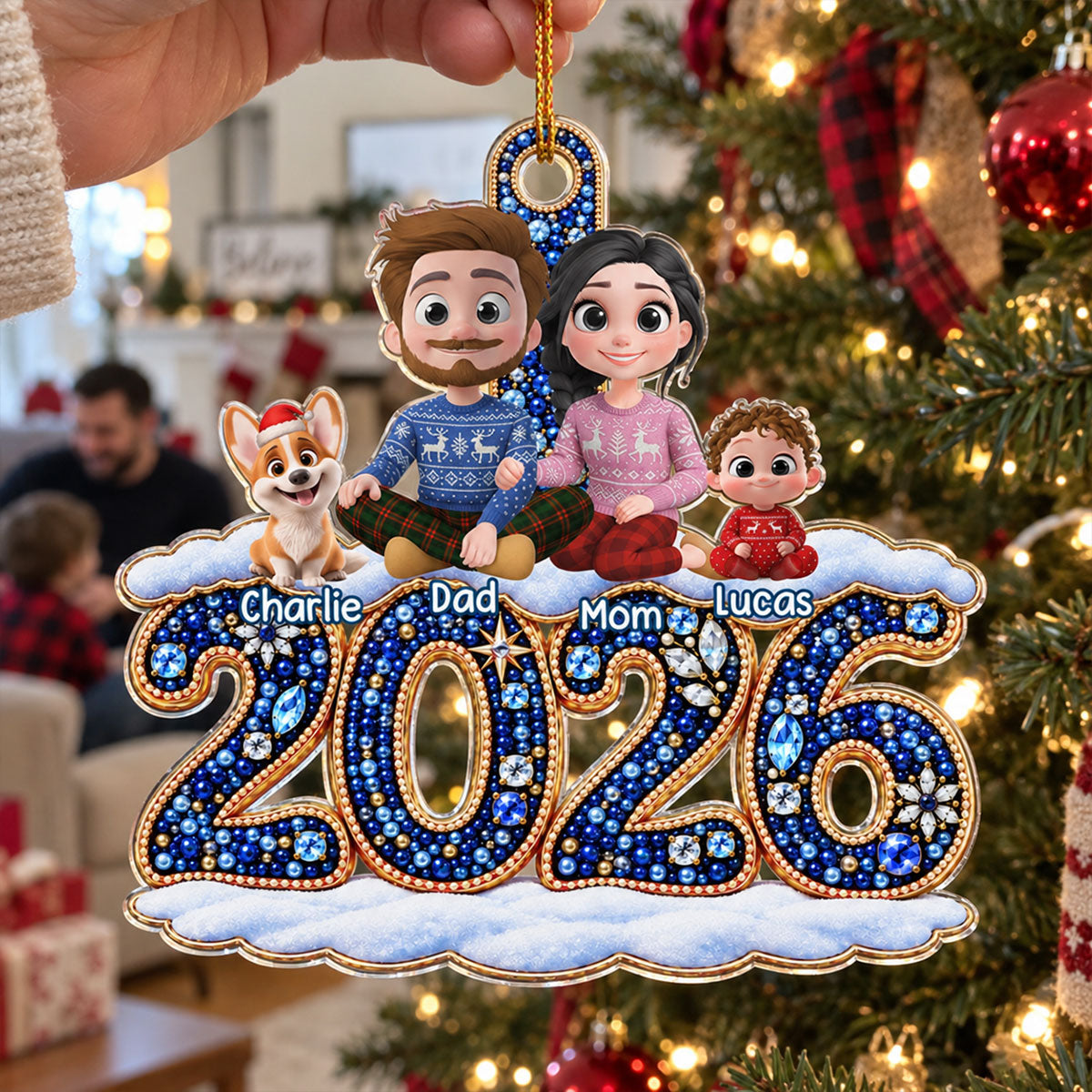 Custom Christmas Decor Home Birthday Gifts For Dog Lovers • A New Chapter Begins - Personalized Acrylic Ornament