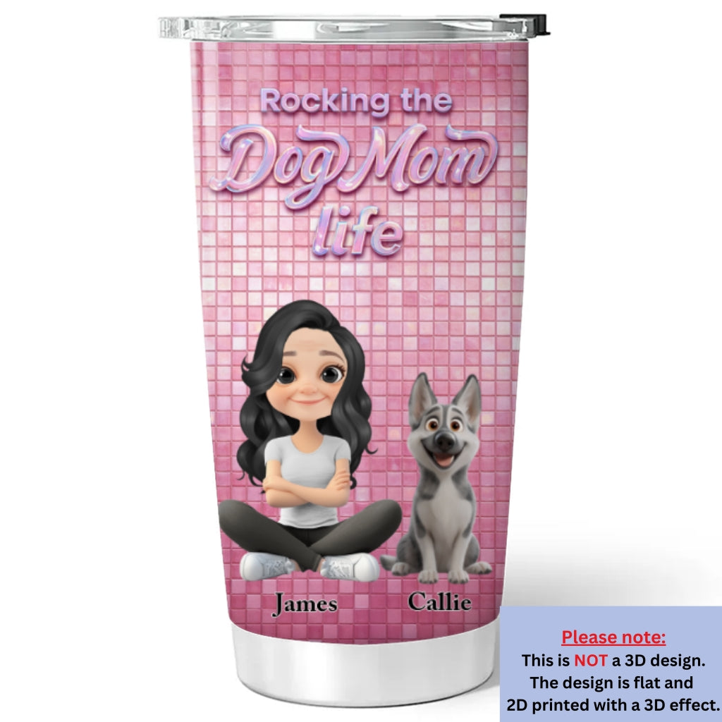 Custom Christmas Birthday Gifts For Dog Mom, Dog Lovers • Under The Disco Light - Personalized 3D Effect Tumbler