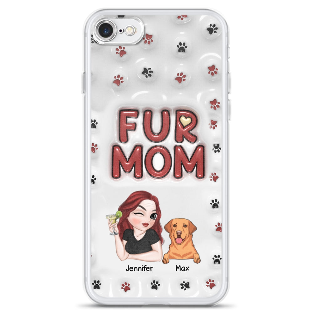 Lovely Fur Mom - Personalized 3D Inflated Effect Phone Case