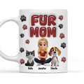 Custom Christmas Birthday Gifts For Dog Mom, Dog Lovers • Lovely Fur Mama - Personalized 3D Inflated Effect Mug
