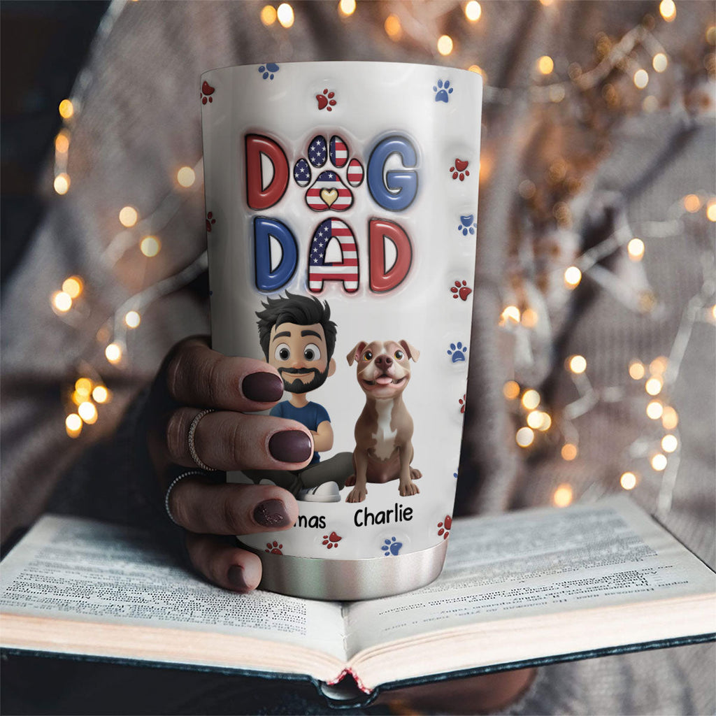 Custom Mother's Father's day Birthday Gifts For Dog Parents • My Lovely Dog - Personalized 3D Inflated Effect Tumbler