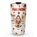 Custom Christmas Birthday Gifts For Cat Lovers • Floral Pet Mom - Personalized 3D Effect Tumbler