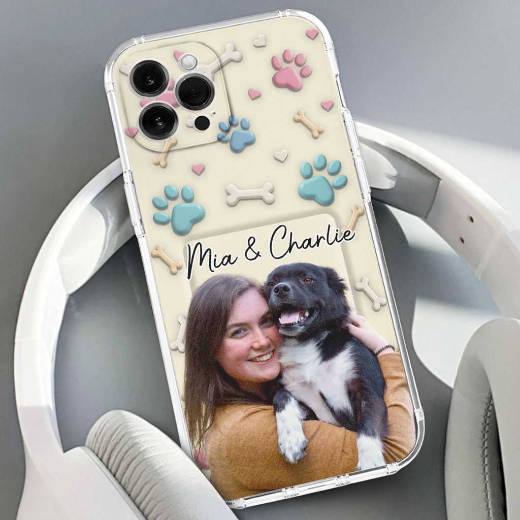 Dog Mom Cartoon Photo - Personalized 3D Effect Phone Case