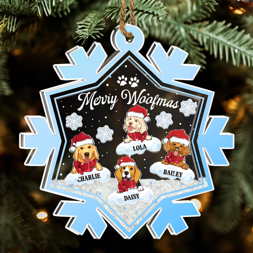 Woofy Dogmas - Personalized Acrylic Shaker Ornament