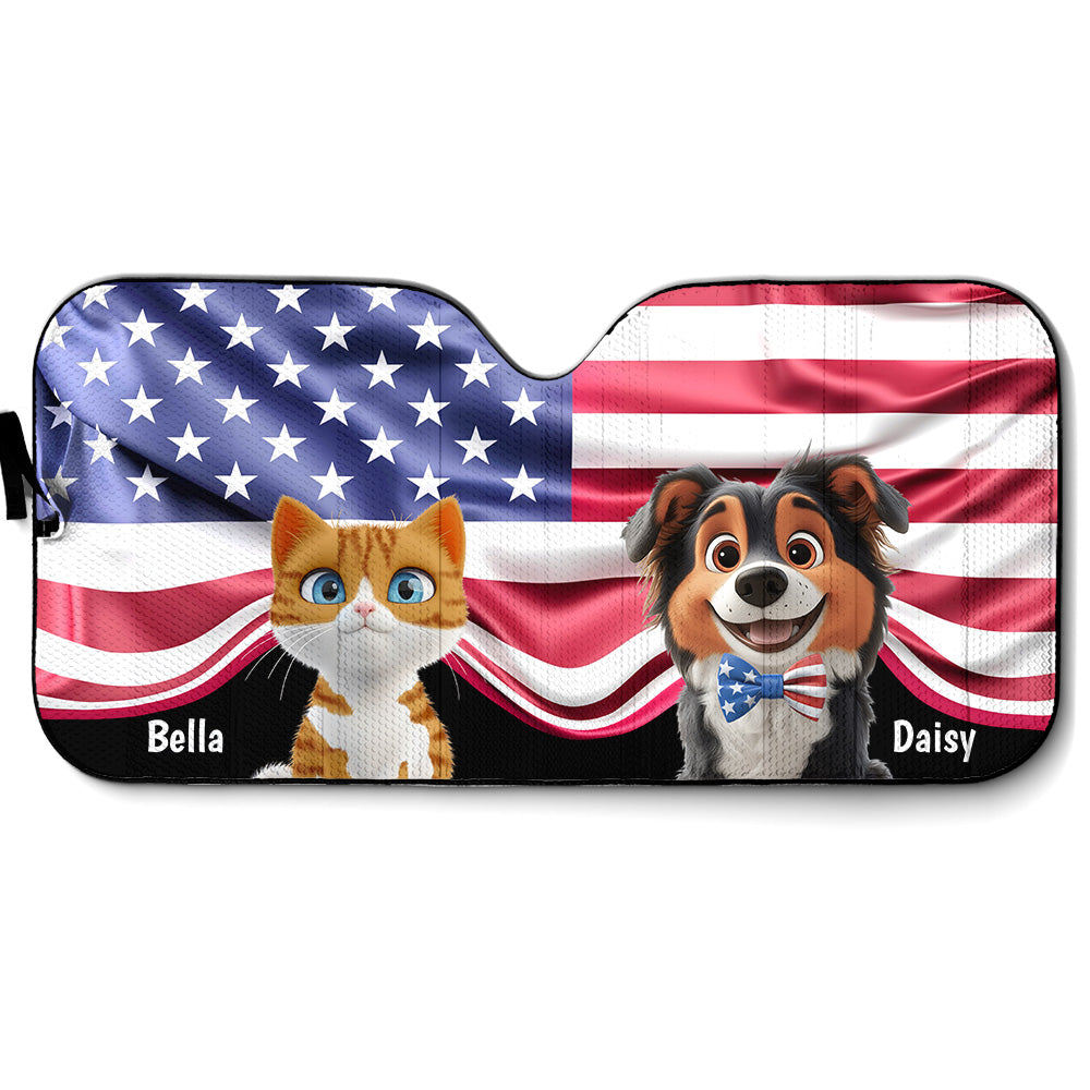 Proud American Pets - Personalized Car Sunshade