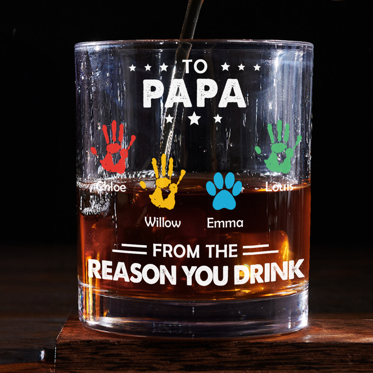 Reasons You Drink - Personalized Whiskey Glass
