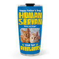 Custom Photo Father's day Birthday Gifts For Cat Dad, Cat Lovers • Cat Overlord Rules Photo - Personalized Tumbler