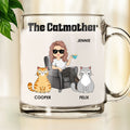 Custom Mother's day Birthday Gifts For Cat Mom, Cat Lovers • The Catmother - Personalized Glass Mug
