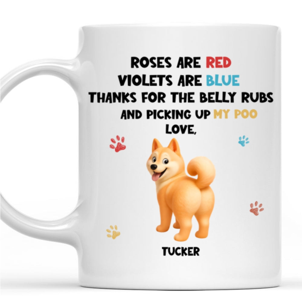 Custom Christmas Birthday Gifts For Dog Lovers • Funny Cartoon Red And Blue Dog - Personalized Coffee Mug