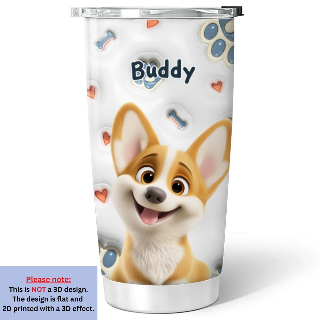 Custom Christmas Birthday Gifts For Dog Lovers • Oh My Dogs Are Adorable - Personalized 3D Inflated Effect Tumbler
