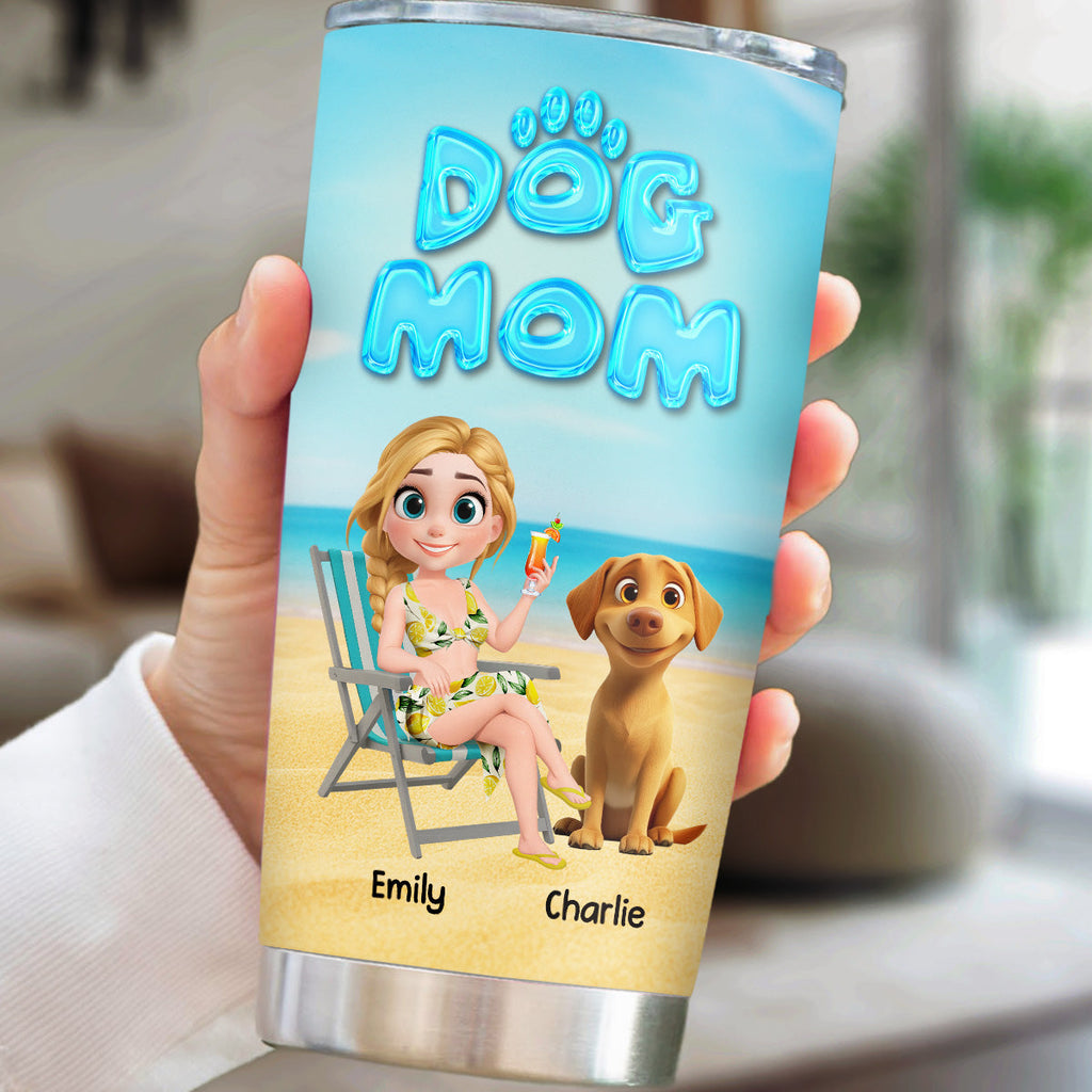 Custom Christmas Birthday Gifts For Dog Lovers • Summer Dog Mom - Personalized Tumbler