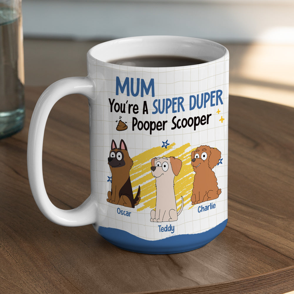 Custom Christmas Birthday Gifts For Dog Lovers • Pooper Scooper - Personalized Coffee Mug