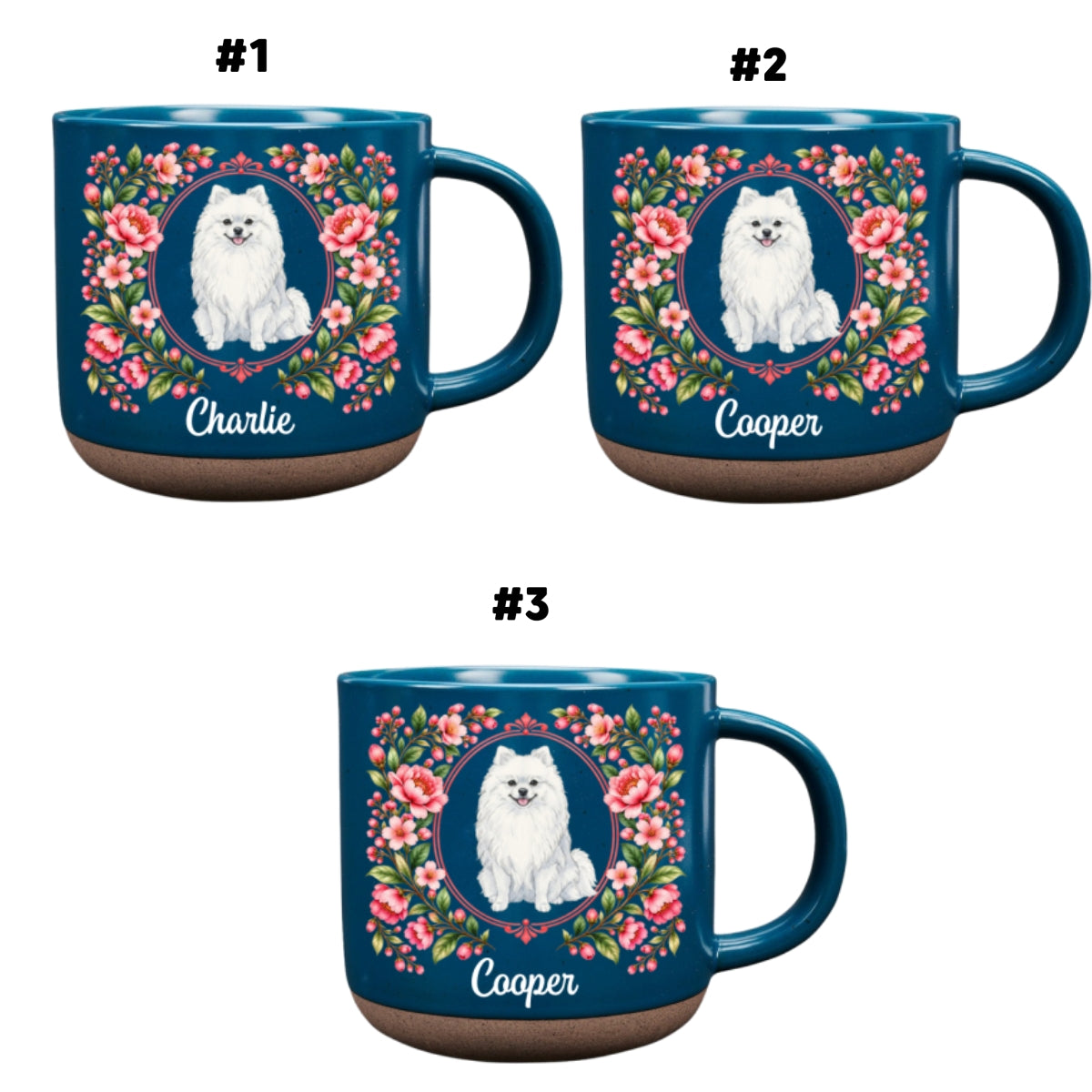 Paws In Bloom - Personalized Pottery Mug