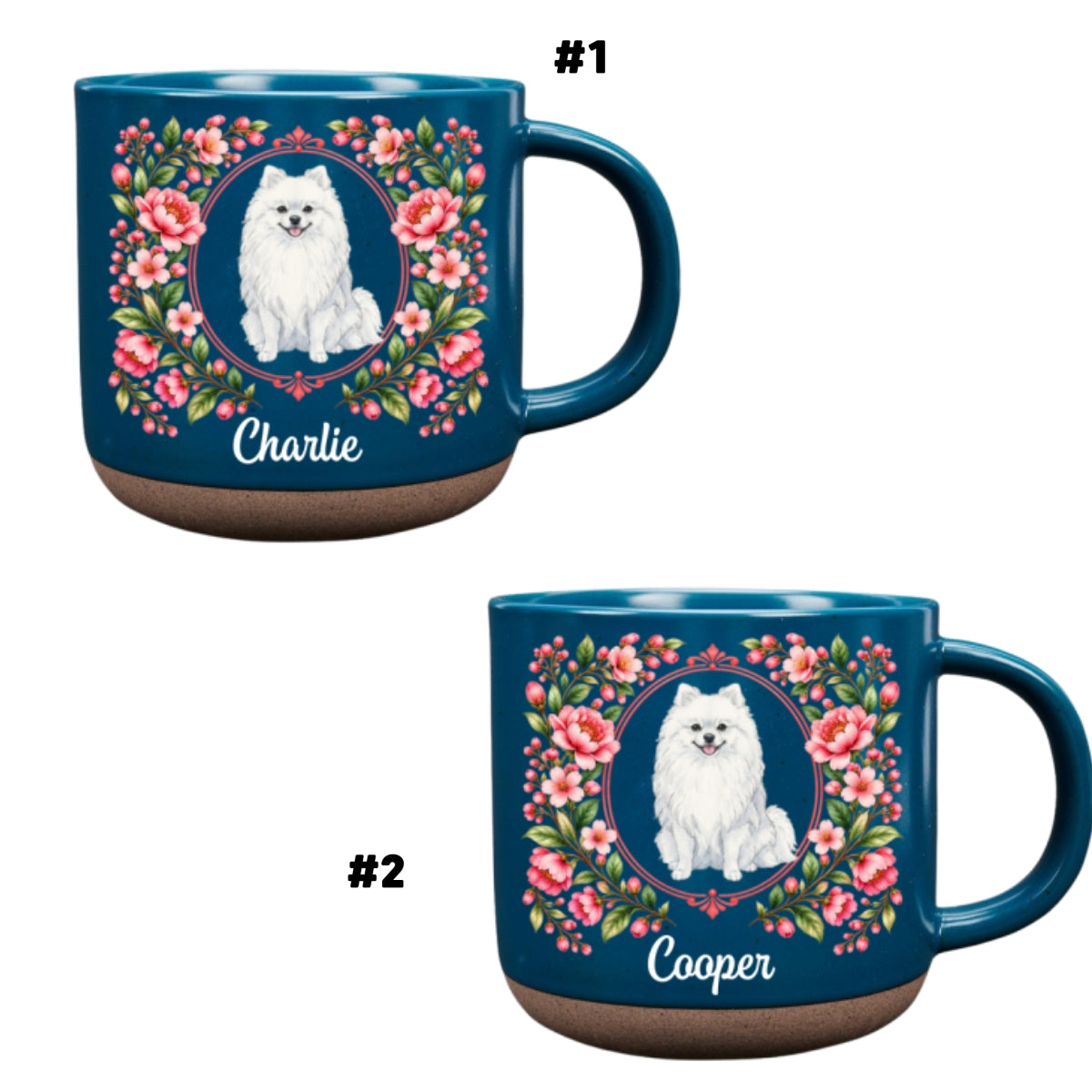 Paws In Bloom - Personalized Pottery Mug