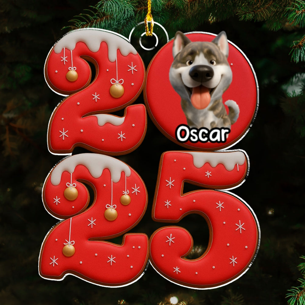 Custom Christmas Decor Home Birthday Gifts For Dog Mom, Dog Lovers • Another Year With You - Personalized Acrylic Ornament
