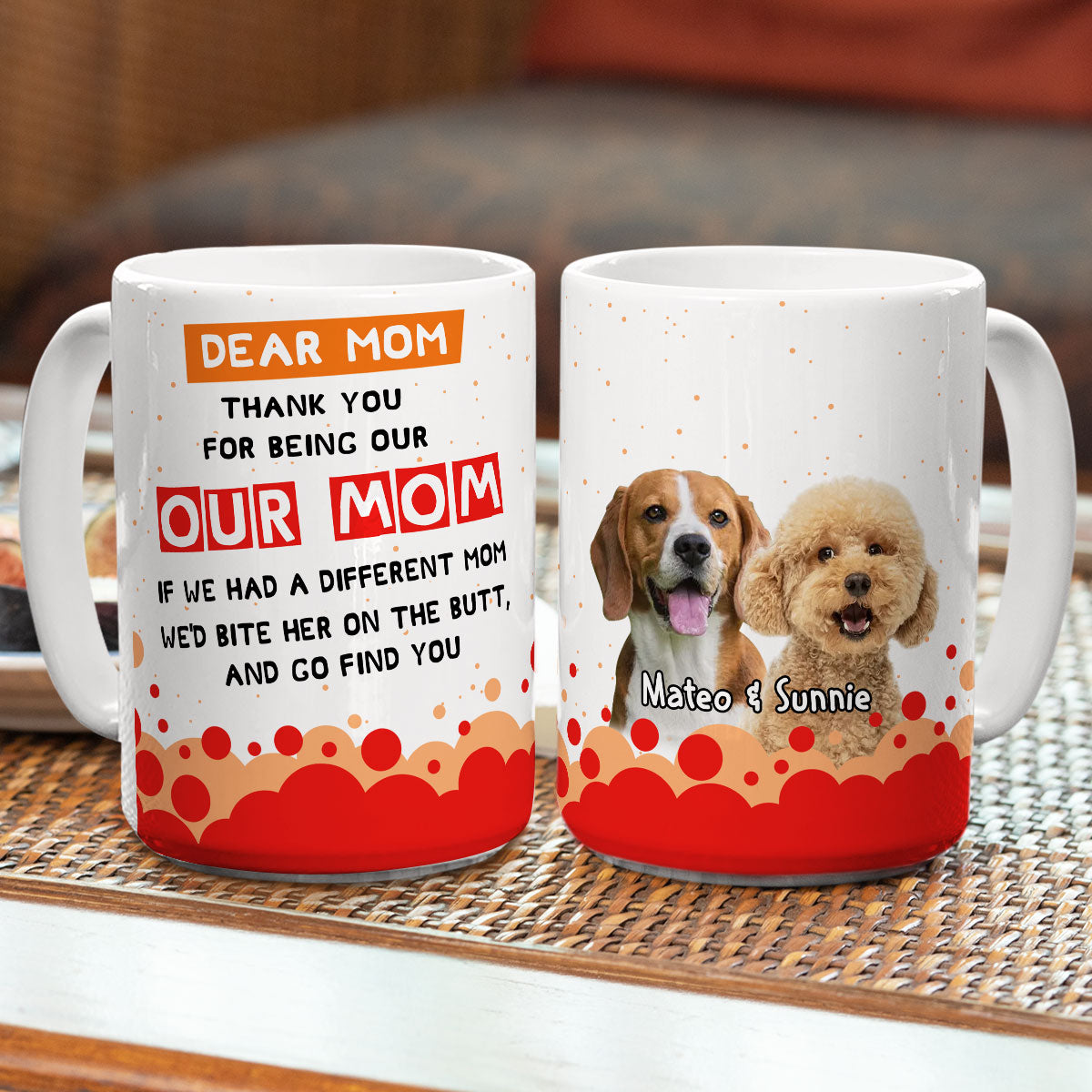 Custom Photo Mother's day Birthday Gifts For Dog Mom, Dog Lovers • I Wil Go Find You Anywhere Mom Photo - Personalized Coffee Mug