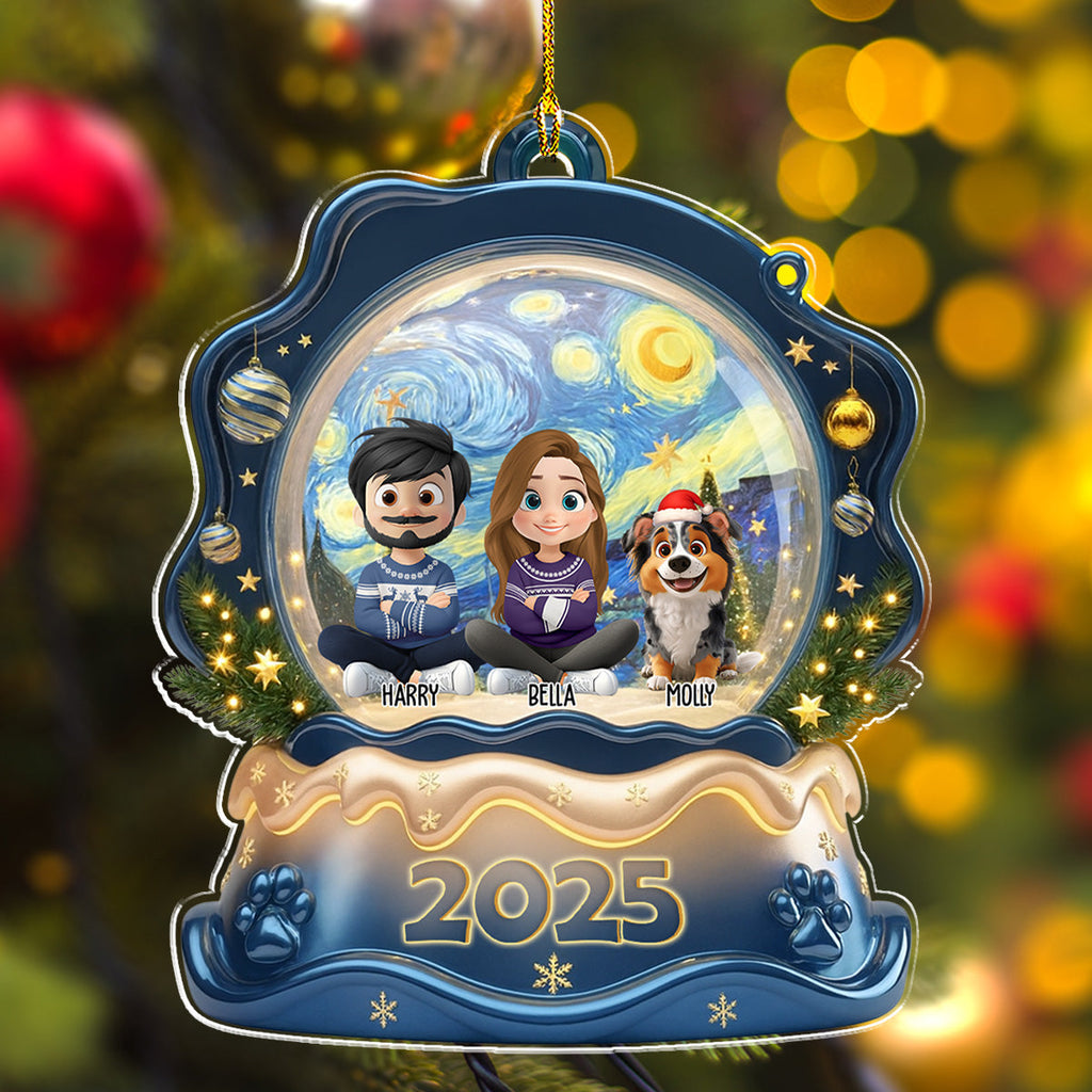 Custom Christmas Decor Home Birthday Gifts For Dog Lovers • The Forever Together Family - Personalized Acrylic Ornament