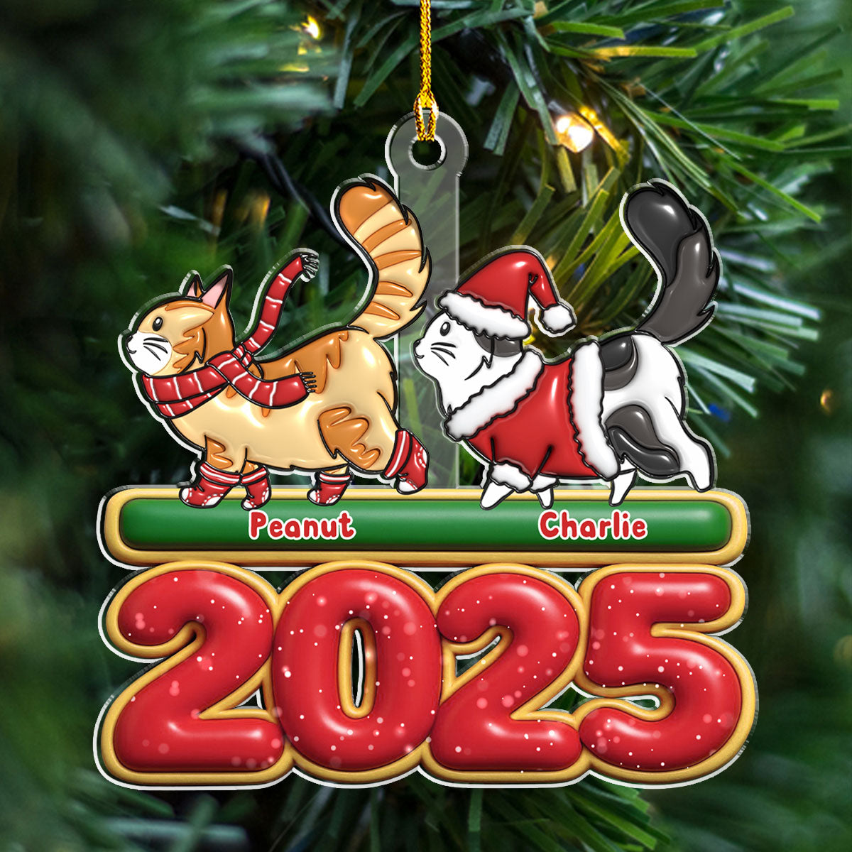 Custom Christmas Decor Home Birthday Gifts For Cat Lovers • Cat Walks - Personalized Acrylic Ornament