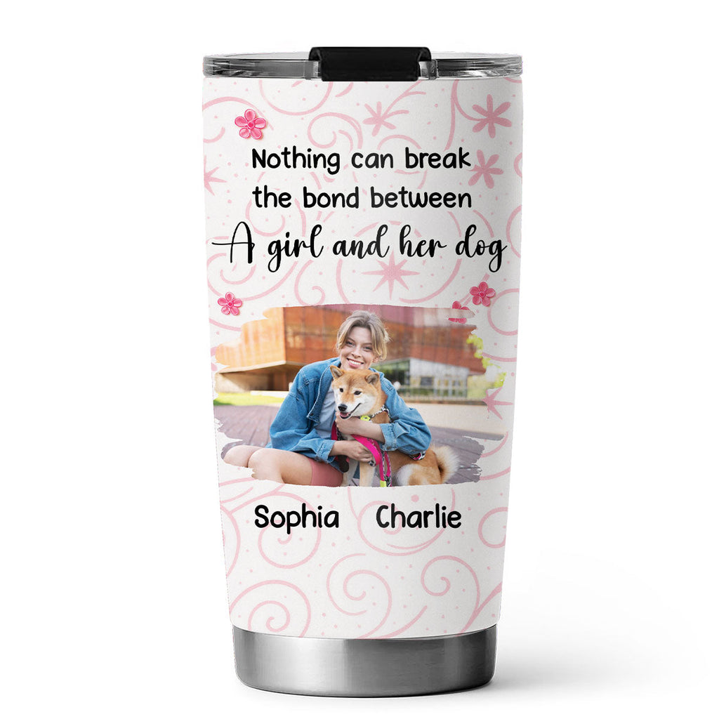 Custom Photo Christmas Birthday Gifts For Dog Lovers • Girls Are In Love With Dogs Photo - Personalized Tumbler
