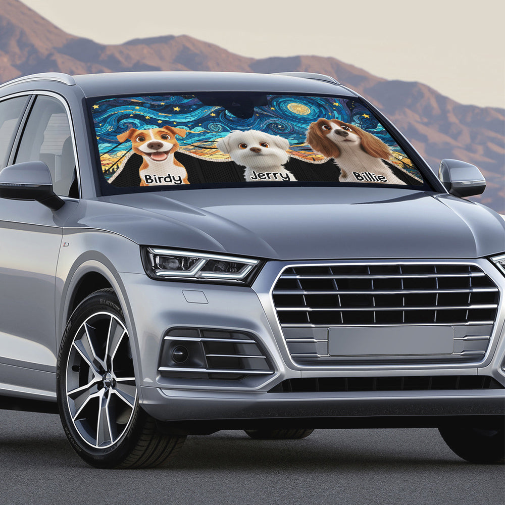 Custom Christmas Birthday Gifts Car Accessories for Dog Parents • Go Together - Personalized Car Sunshade