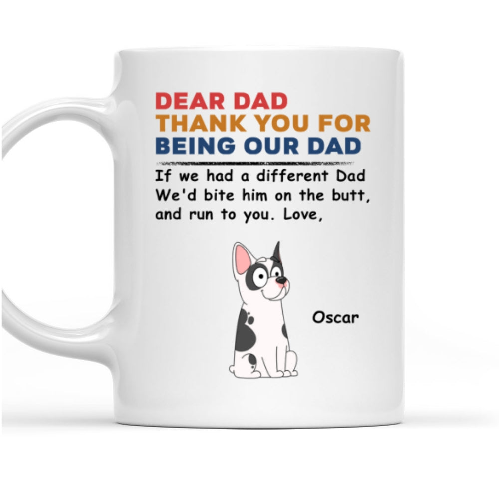 Custom Christmas Birthday Gifts For Dog Lovers • Bite Him And Go Find You - Personalized Coffee Mug