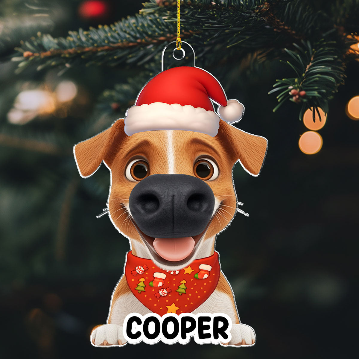 Custom Christmas Decor Home Birthday Gifts For Pet Lovers • Jolly Snoots - Personalized Nose Squishy Ornament