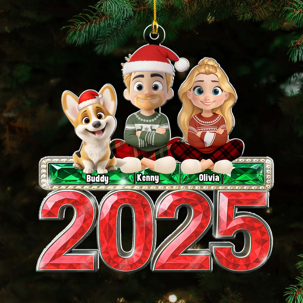 Custom Christmas Decor Home Birthday Gifts For Dog Lovers • This Is Us And Our Dog - Personalized Acrylic Ornament
