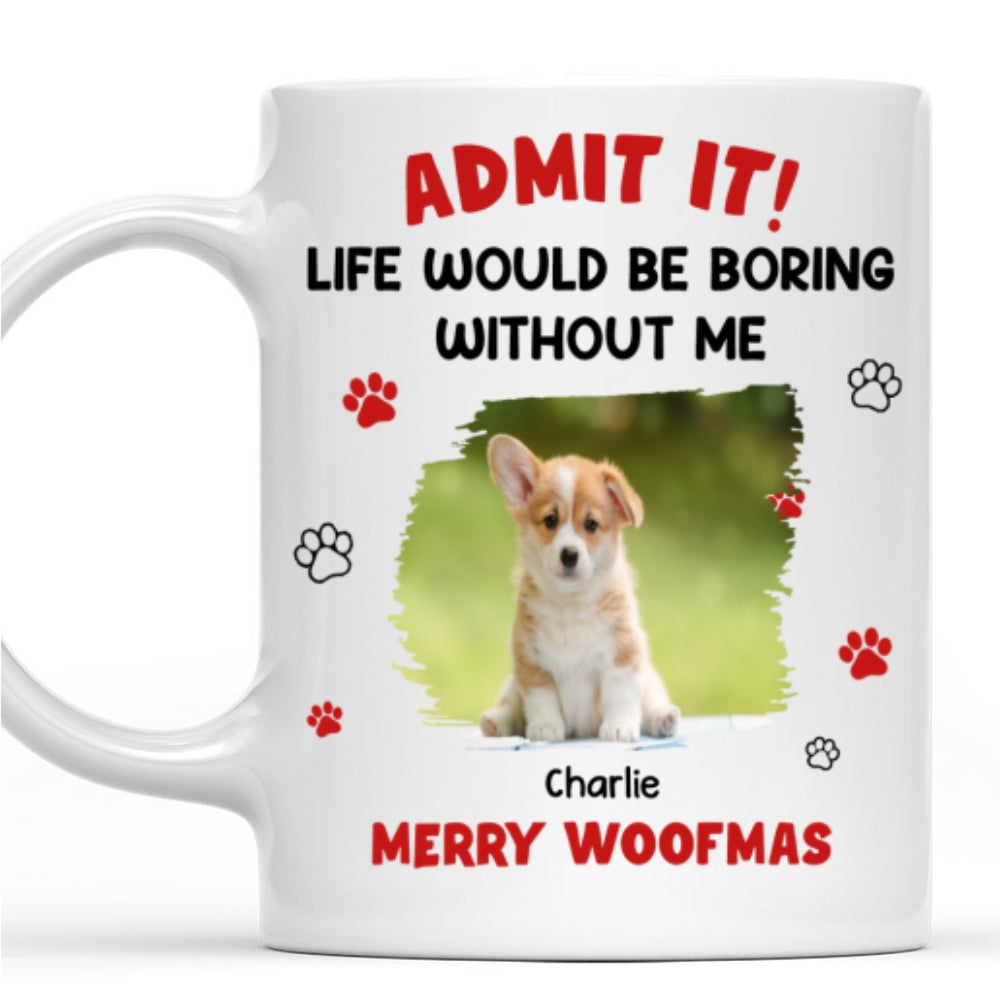 Custom Photo Christmas Birthday Gifts For Dog Lovers • Admit Cartoon Photo - Personalized Coffee Mug