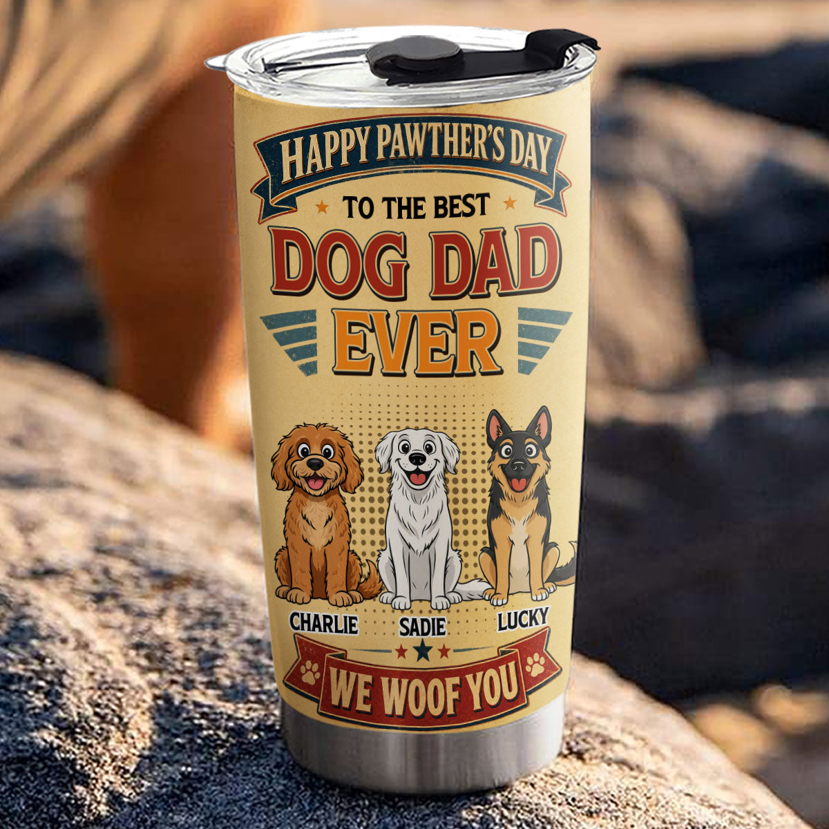 Custom Father's day Birthday Gifts For Dog Dad, Dog Lovers • Loving You My Whole Life - Personalized Tumbler