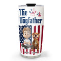 Custom Christmas Birthday Gifts For Dog Dad, Dog Lovers • American Handsome Dog Father - Personalized Tumbler