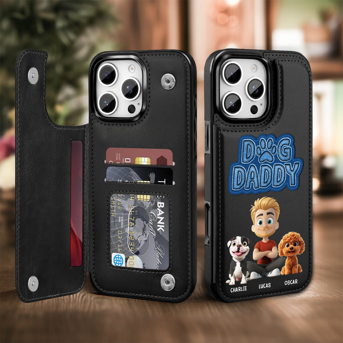 The Dog Dad - Personalized Leather Phone Case