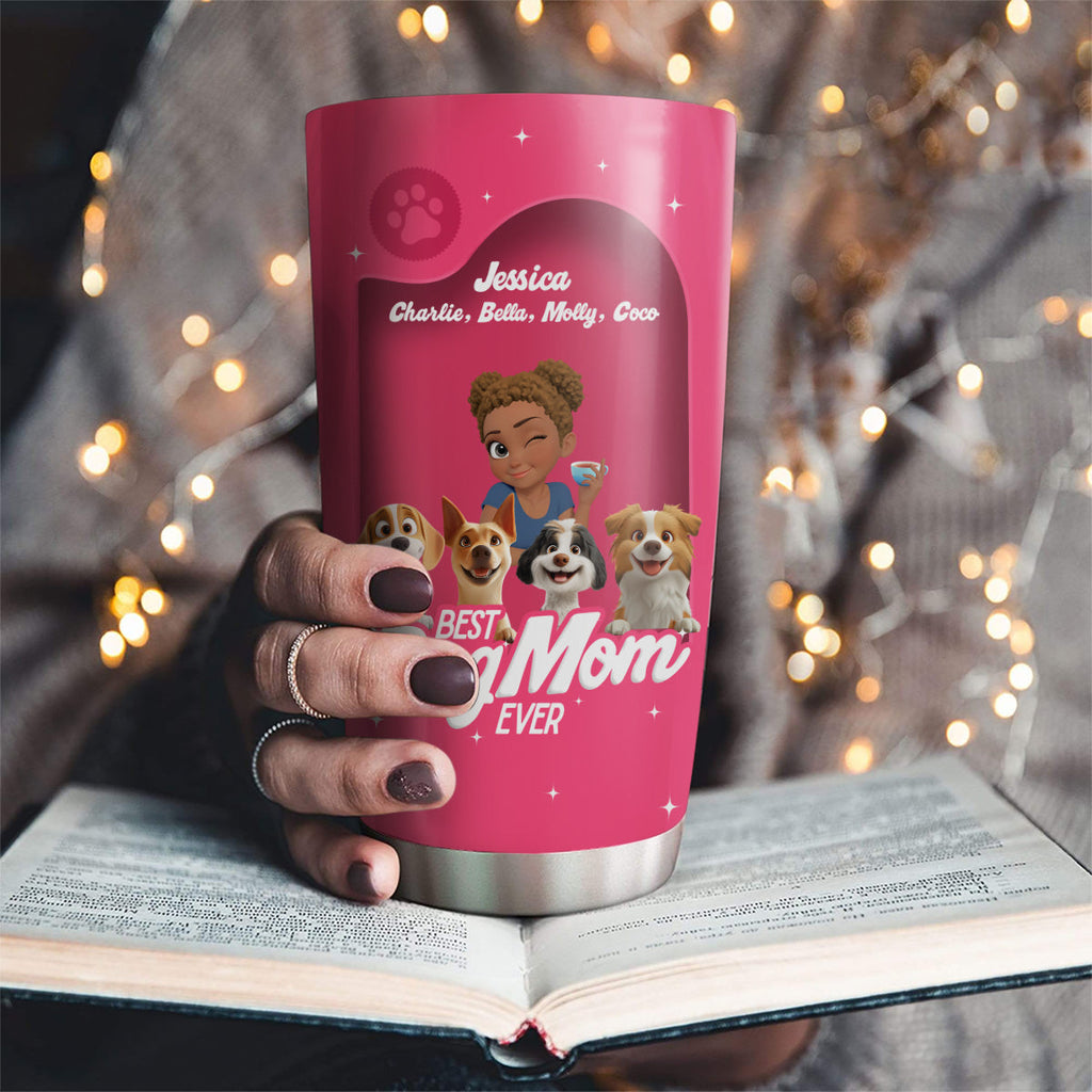 Custom Christmas Birthday Gifts For Dog Mom, Dog Lovers • Us In The Box - Personalized 3D Effect Tumbler