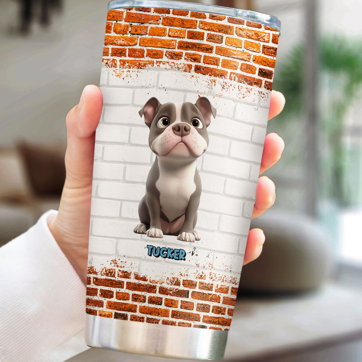 Custom Christmas Birthday Gifts For Dog Dad, Dog Lovers • Dear Dad - Personalized Tumbler
