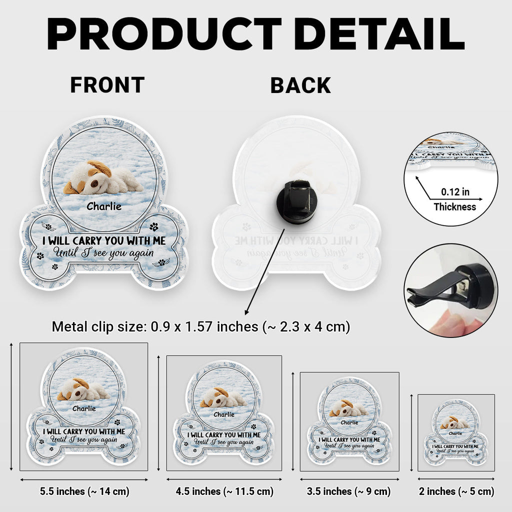 I Will Carry You With Me - Personalized Car Vent Clip