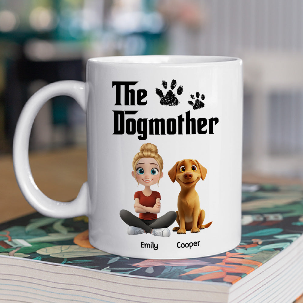 Custom Christmas Birthday Gifts For Dog Mom, Dog Lovers • White Cool Dog Mother - Personalized Coffee Mug