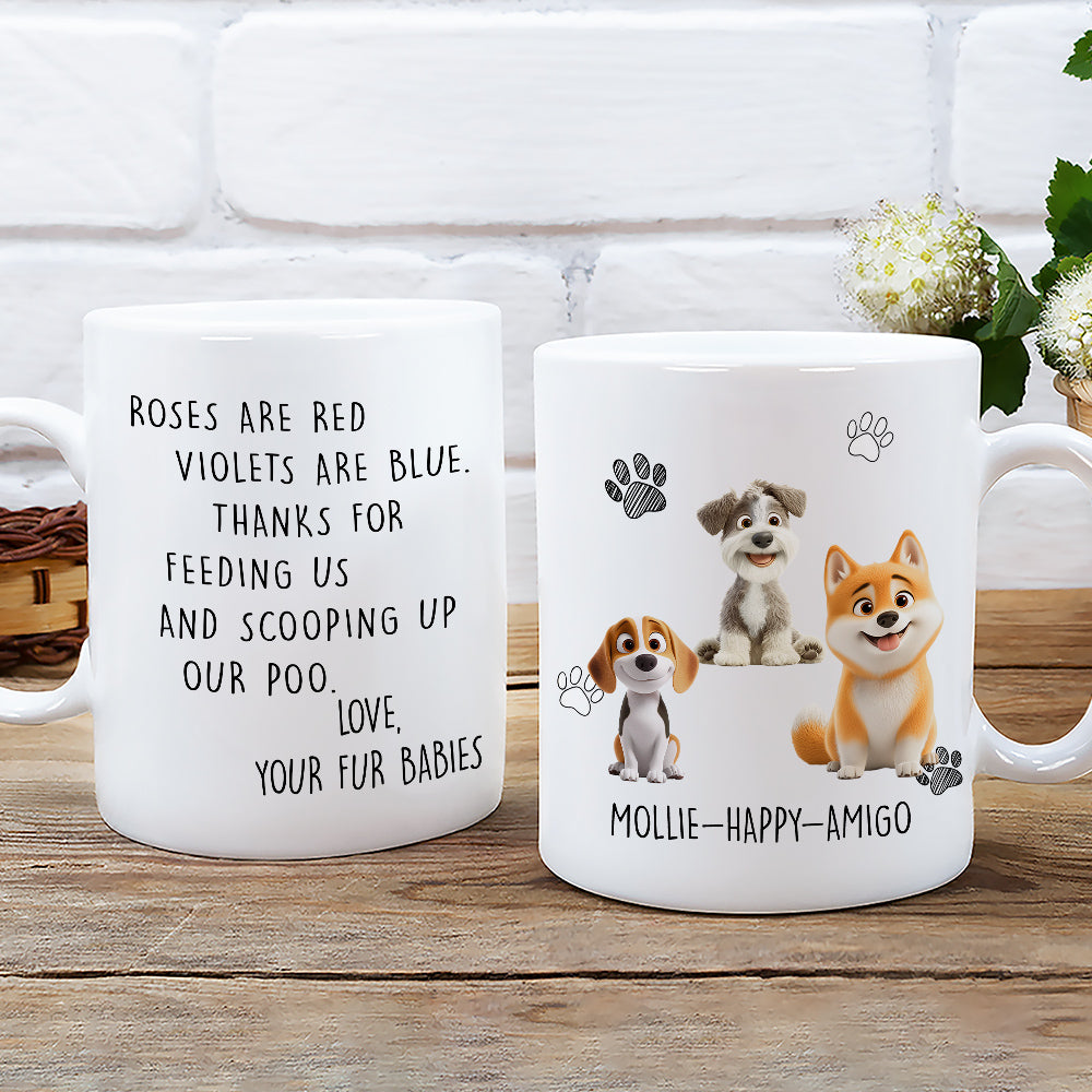 Custom Father's day Birthday Gifts For Dog Dad, Dog Lovers • Thank You For Scooping My Poo New Ver - Personalized Coffee Mug